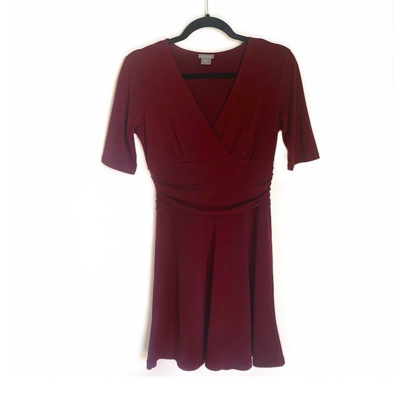 Ann Taylor Dresses & Skirts - Ann Taylor Ruched Burgundy Dress!